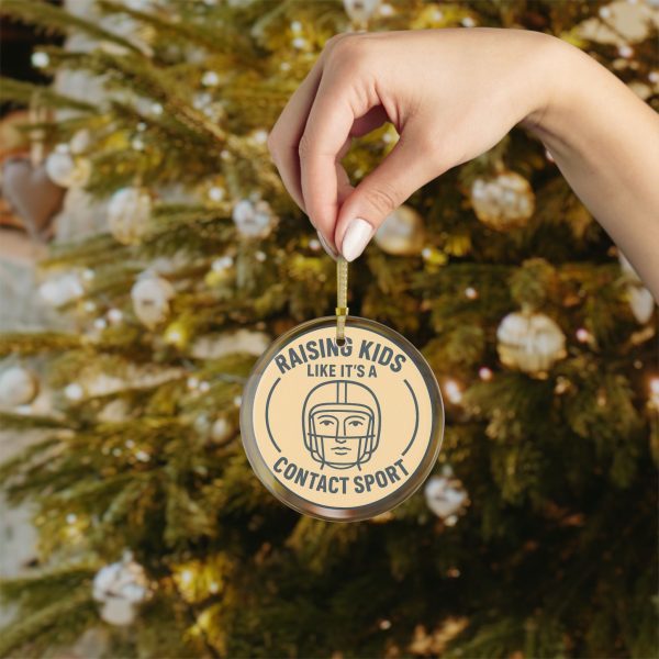 Raising Kids Like It's A Contact Sport Glass Ornament - Image 3