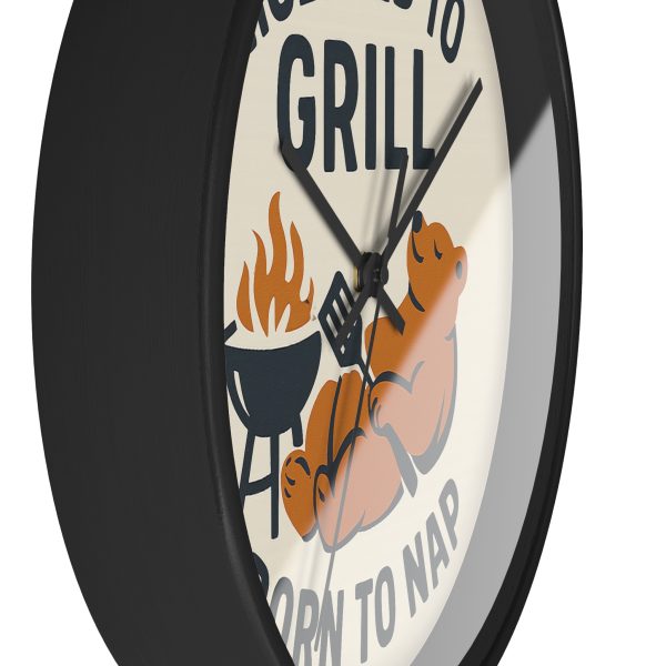 Licensed To Grill Born To Nap Wall Clock - Image 2
