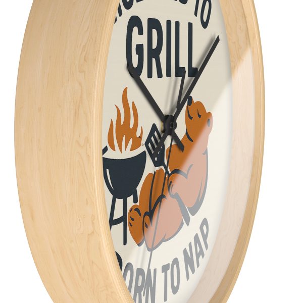 Licensed To Grill Born To Nap Wall Clock - Image 8
