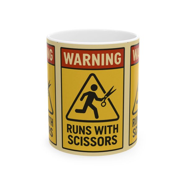 Warning Runs With Scissors Mug