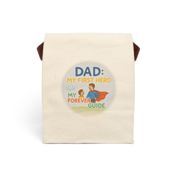 Dad: My First Hero Canvas Lunch Bag With Strap