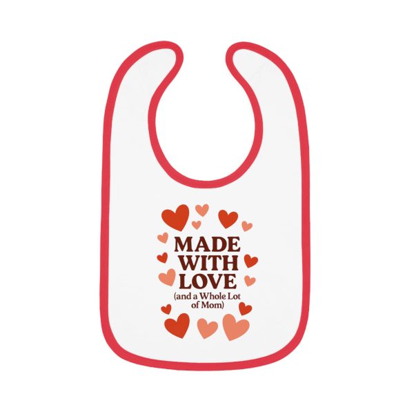 Made with Love Baby Bib - Cute Contrast Trim Bib for Newborns - Image 6