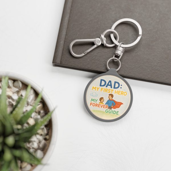 Dad: My First Hero Keyring Tag - Image 4