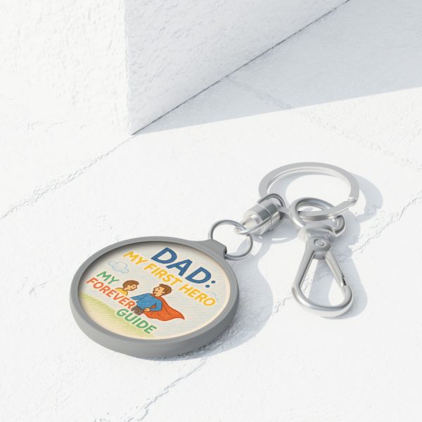 Dad: My First Hero Keyring Tag - Image 3