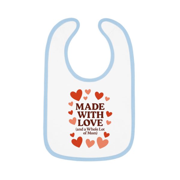 Made with Love Baby Bib - Cute Contrast Trim Bib for Newborns - Image 4