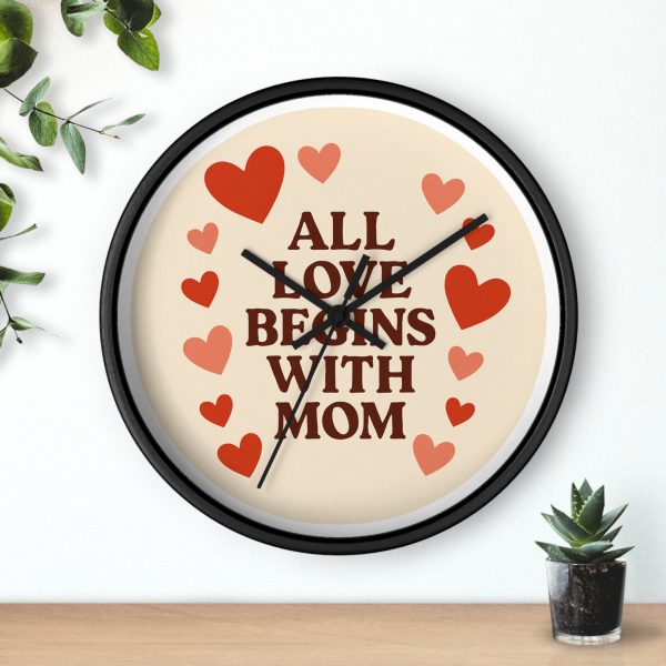 All Love Begins With Mom Wall Clock - Image 3