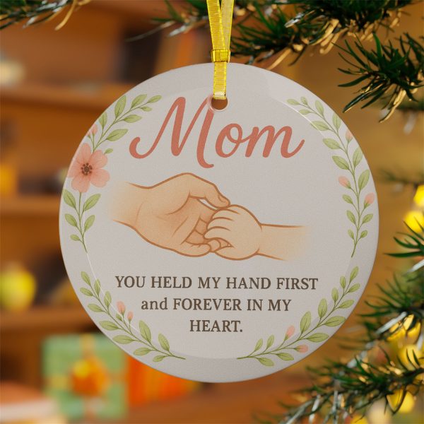 You Held My Hand First Glass Ornament - Image 2