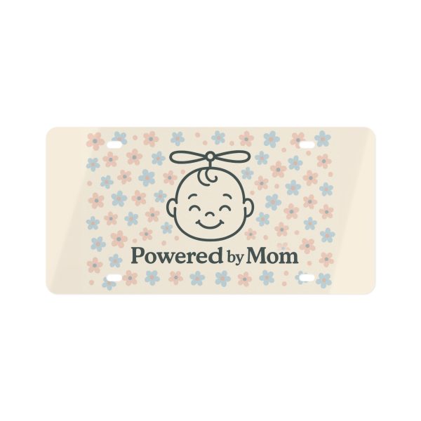 Powered By Mom License Plate