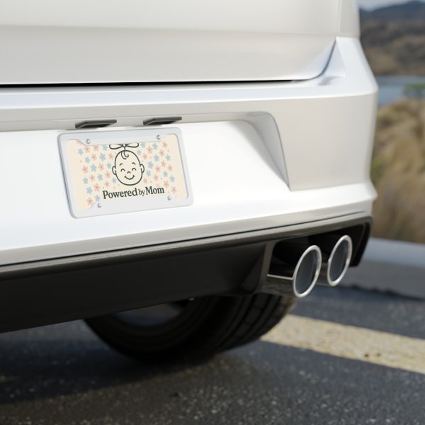 Powered By Mom License Plate - Image 3