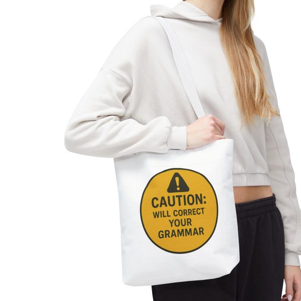 Caution Will Correct Your Grammar Tote Bag - Image 6