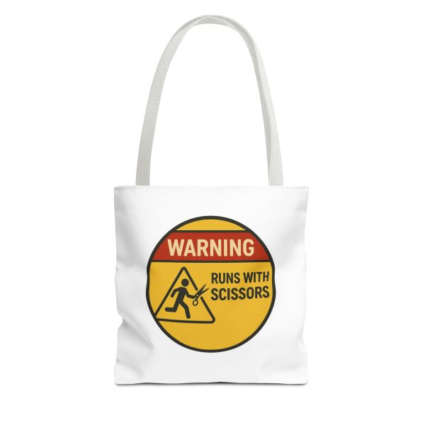 Warning Runs With Scissors Tote Bag - Image 3