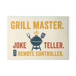 Grill Master Joke Teller Remote Controller Cutting Board