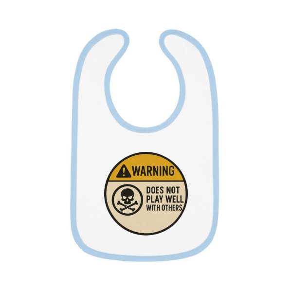 Warning Does Not Play Well With Others - Bib for Newborns - Image 4