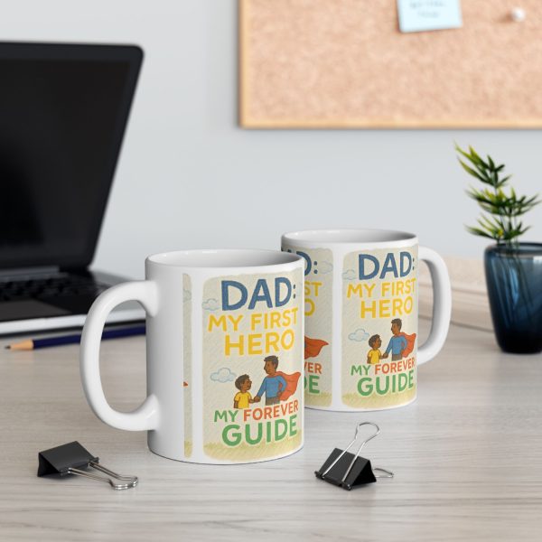 Dad: My First Hero - Dark Skin - Mug - Image 3