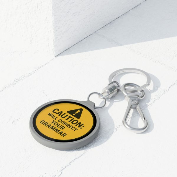 Caution Will Correct Your Grammar Keyring Tag - Image 3
