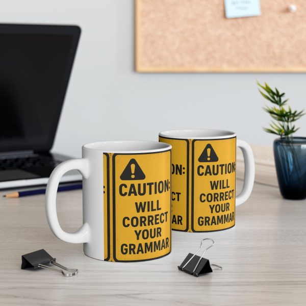 Caution Will Correct Your Grammar Mug - Image 3