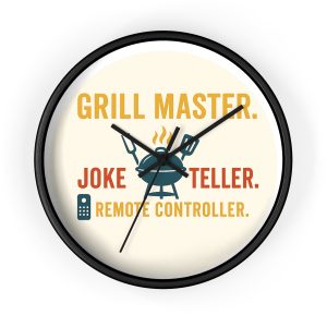 Grill Master Joke Teller Remote Controller Wall Clock