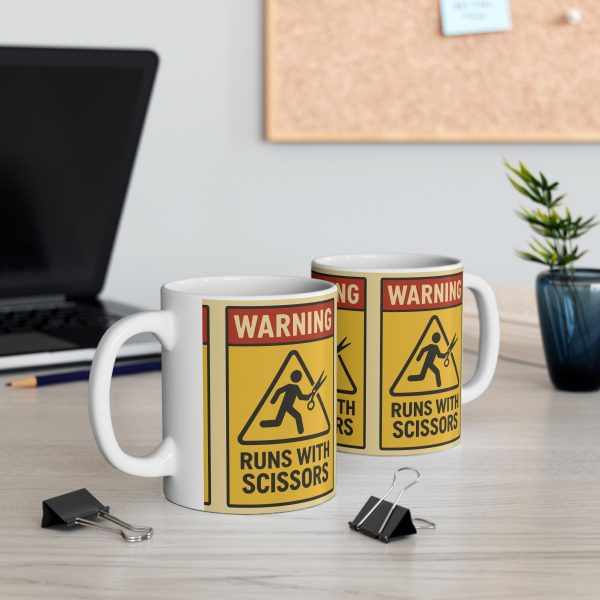 Warning Runs With Scissors Mug - Image 3