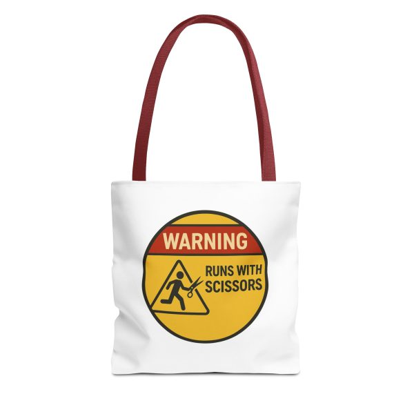 Warning Runs With Scissors Tote Bag - Image 2