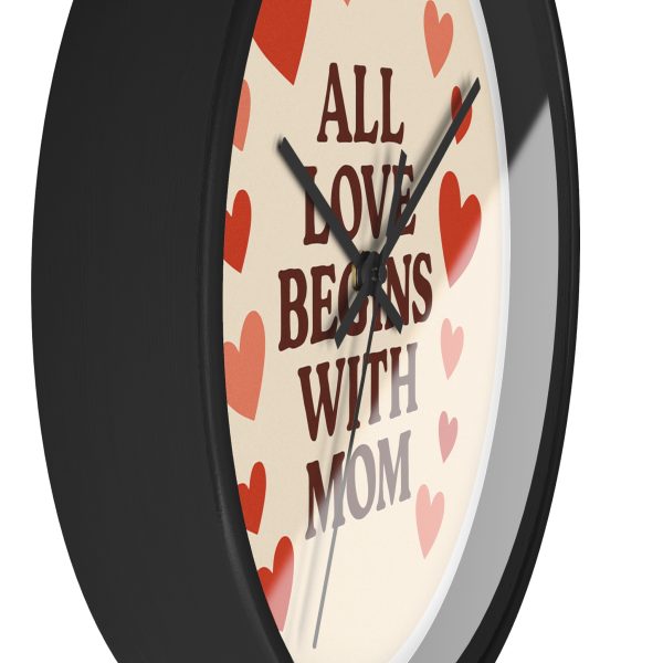 All Love Begins With Mom Wall Clock - Image 2