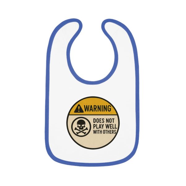 Warning Does Not Play Well With Others - Bib for Newborns - Image 7