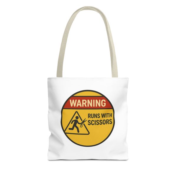 Warning Runs With Scissors Tote Bag - Image 7