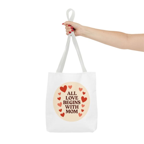 All Love Begins With Mom Tote Bag - Image 4