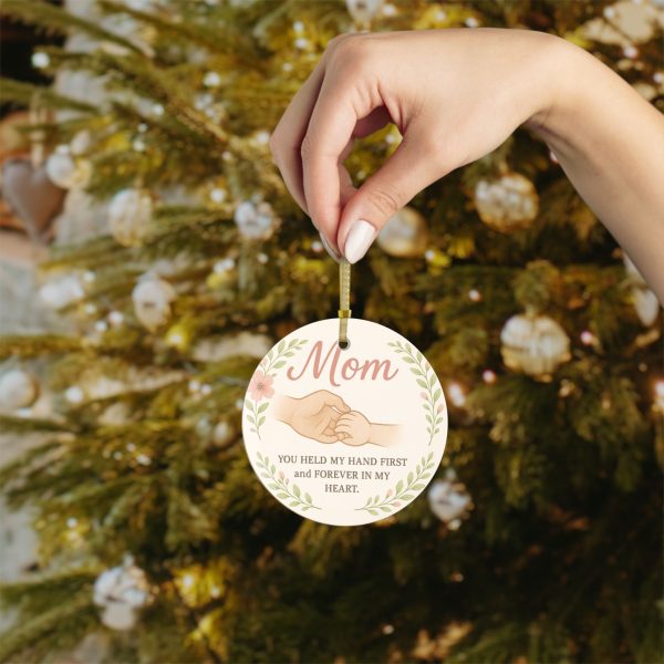 You Held My Hand First Glass Ornament - Image 3