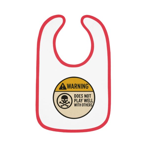 Warning Does Not Play Well With Others - Bib for Newborns - Image 6