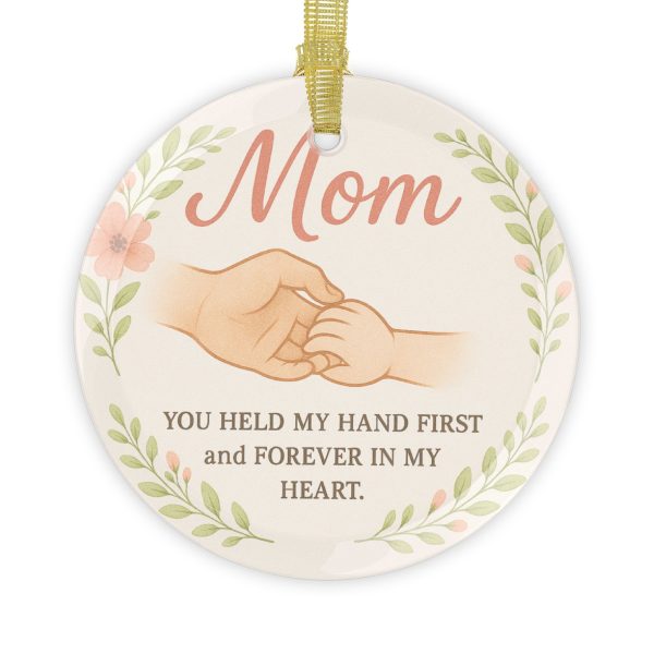 You Held My Hand First Glass Ornament