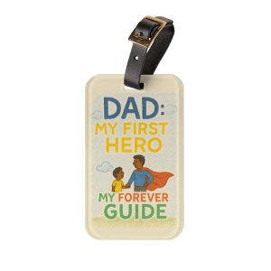 Dad: My First Hero - Dark Skin - Luggage Tag