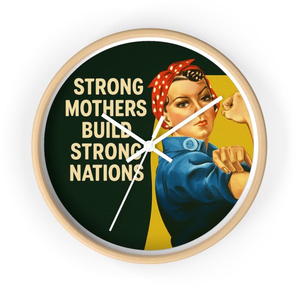 Strong Mothers Build Strong Nations Wall Clock - Image 2