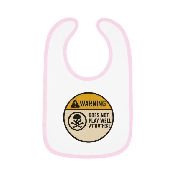 Warning Does Not Play Well With Others - Bib for Newborns - Image 5