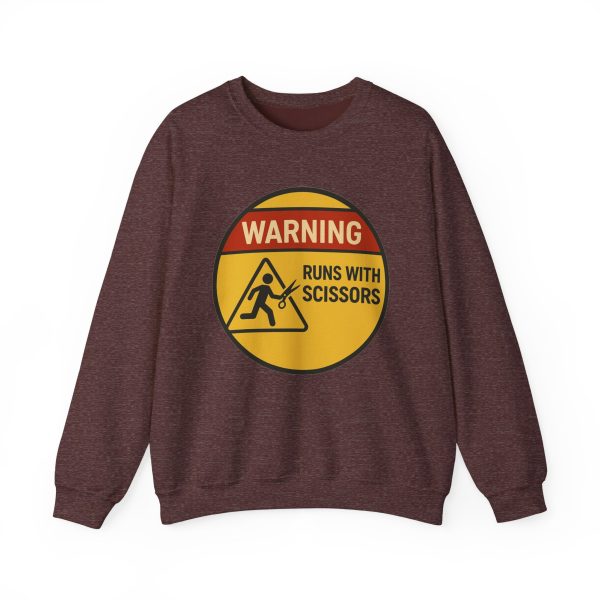 Warning Runs With Scissors Sweatshirt - Image 5