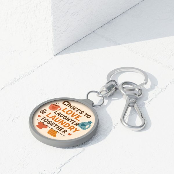 Cheers to Love Laundry And Laughter Keychain Tag - Image 3