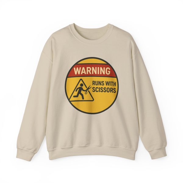 Warning Runs With Scissors Sweatshirt - Image 7
