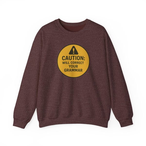 Caution Will Correct Your Grammar Sweatshirt - Image 4