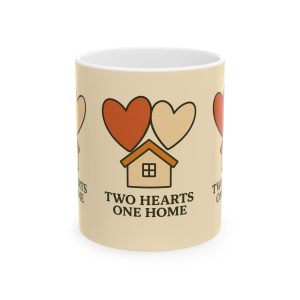 Two Hearts One Home Ceramic Mug