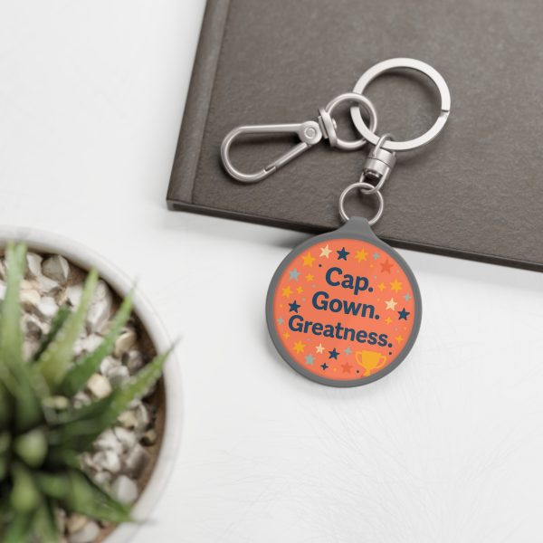 Cap, Gown, Greatness Graduation Keyring Tag - Image 4