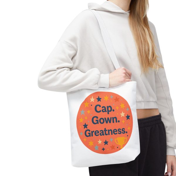 Cap, Gown, Greatness Graduation Tote Bag - Image 6