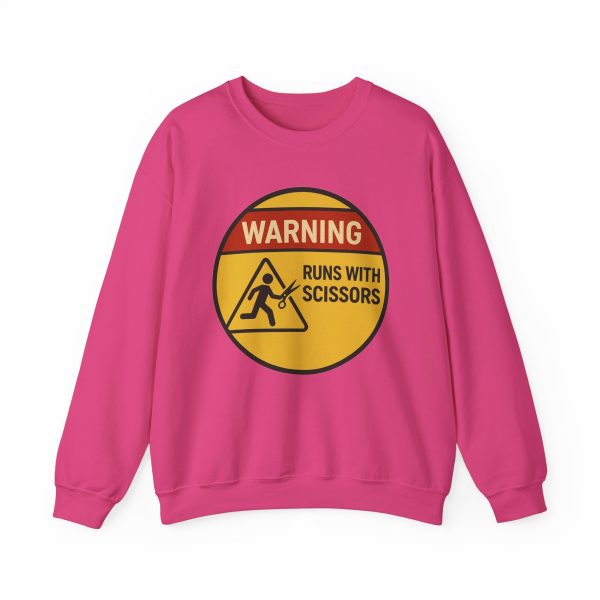 Warning Runs With Scissors Sweatshirt - Image 14