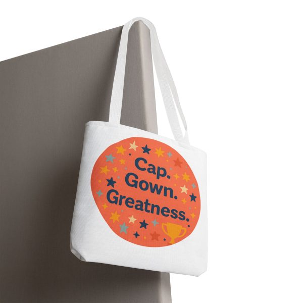 Cap, Gown, Greatness Graduation Tote Bag - Image 5