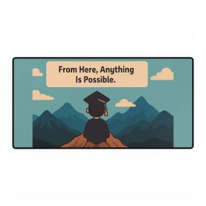 From Here Anything Is Possible Desk Mat