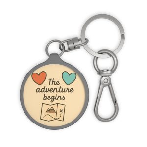 The Adventure Begins Keychain Tag