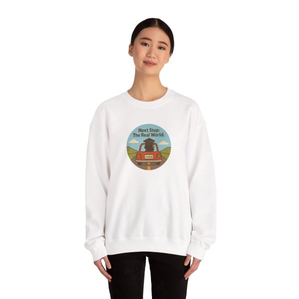 Next Stop Real World Graduation Sweatshirt - Image 3