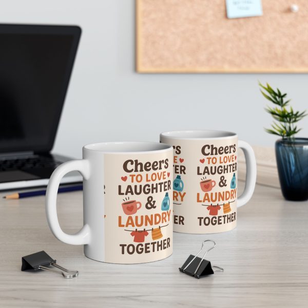 Cheers to Love Laundry And Laughter Ceramic Mug - Image 3