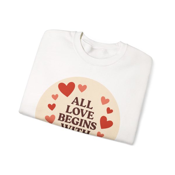 All Love Begins With Mom Sweatshirt - Image 2