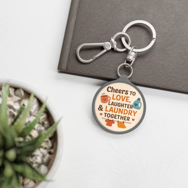 Cheers to Love Laundry And Laughter Keychain Tag - Image 4