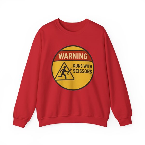 Warning Runs With Scissors Sweatshirt - Image 15