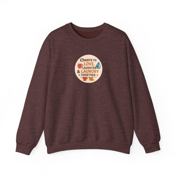 Cheers to Love Laundry And Laughter Sweatshirt - Image 5